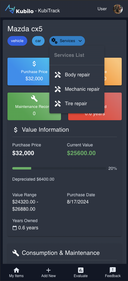 Service Finder Interface